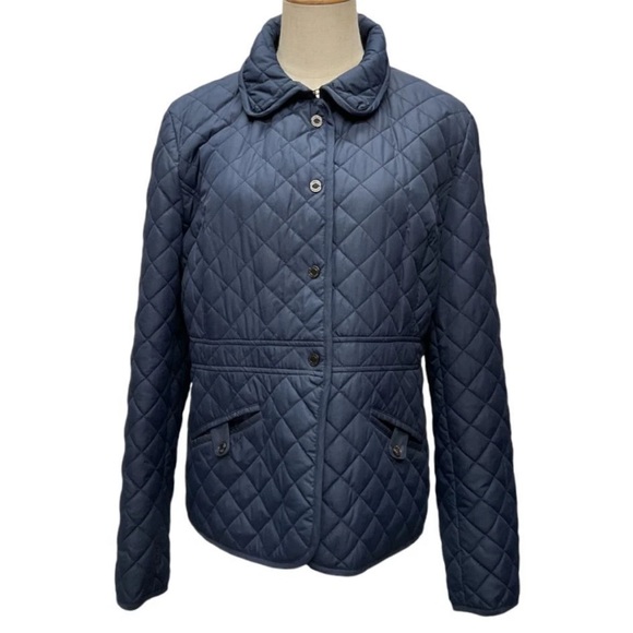 Ralph Lauren Quilt Lightweight Puffer Jacket Navy Blue Size XL Warm Outdoor - Picture 1 of 10